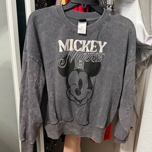 Disney Mickey Mouse Charcoal Crewneck Sweater